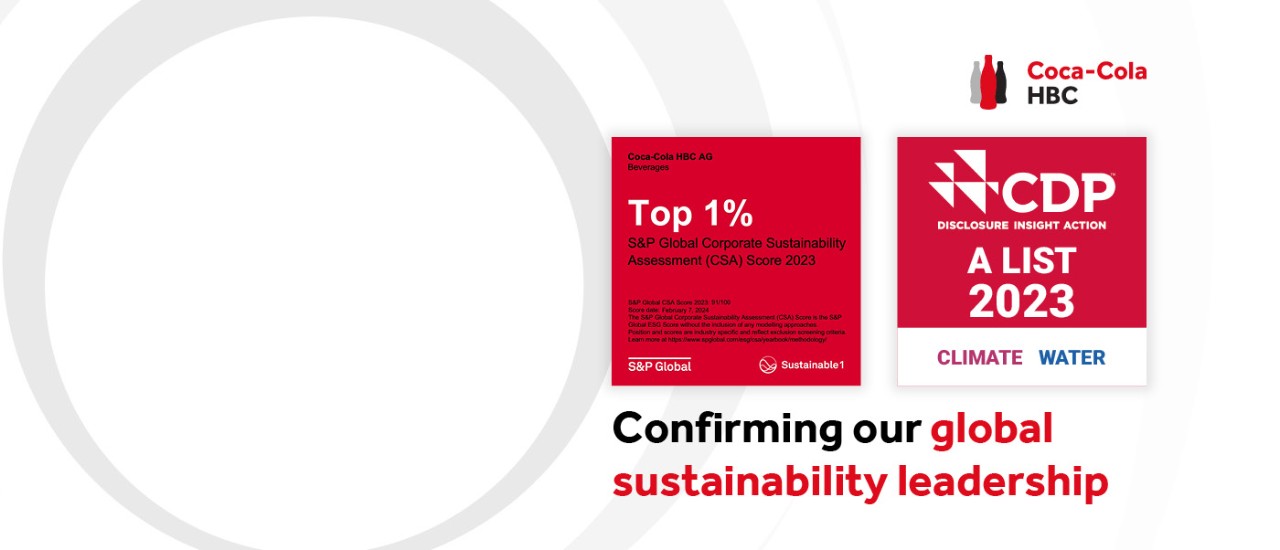 Coca-Cola HBC achieves top scores and placements in all ten of the most important ESG benchmarks